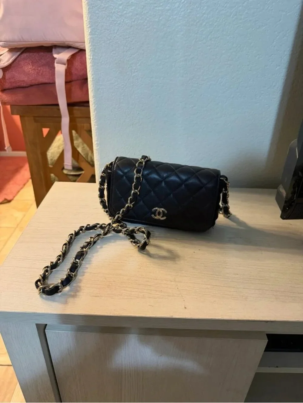 CHANEL quilted leather